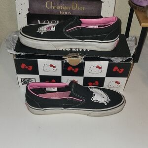 Vans Hello Kitty Black Slip-On Sneakers